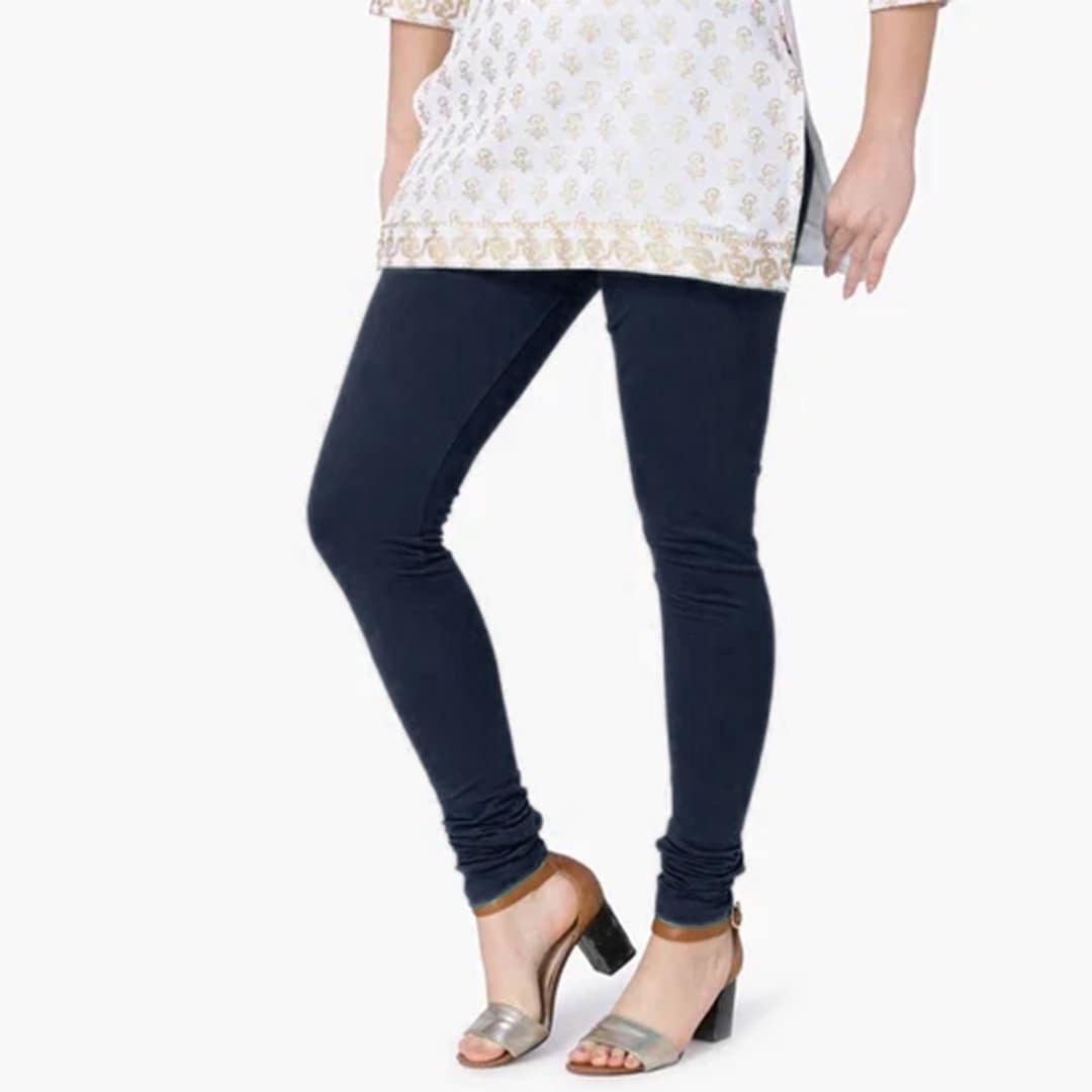 Navy Full Length Leggings