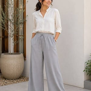Women's Grey Demi Palazzo Pants