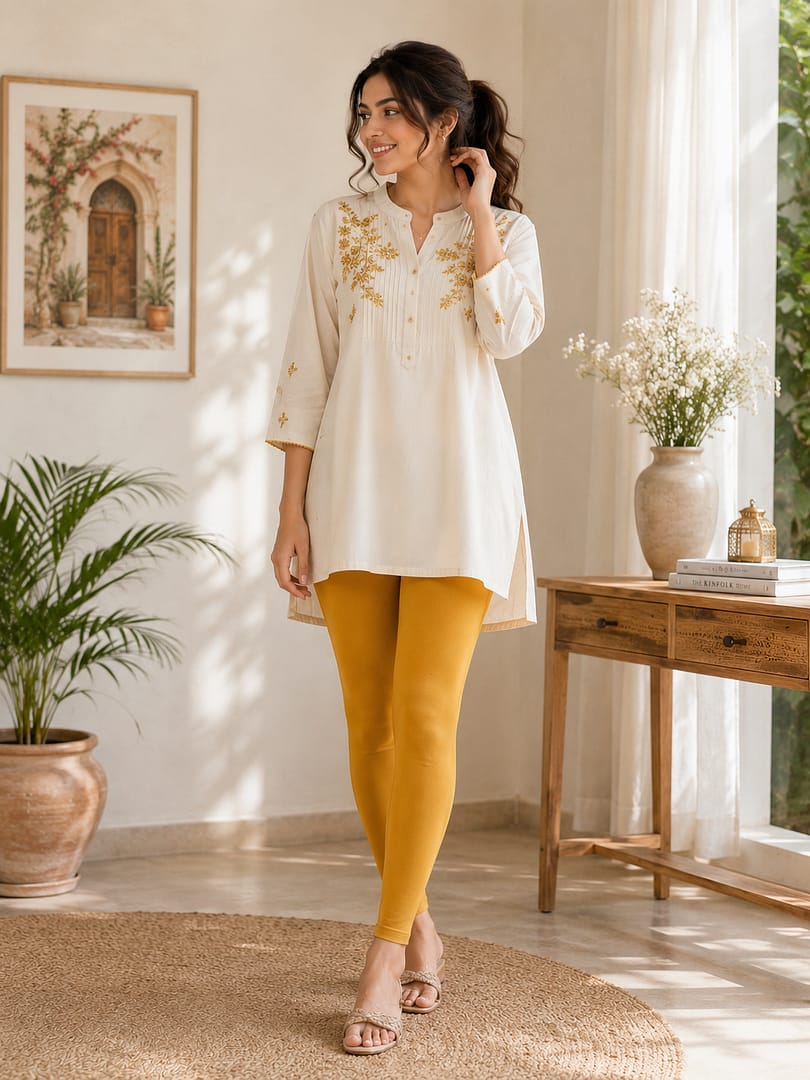 golden-yellow-color-ankle-fit-leggings