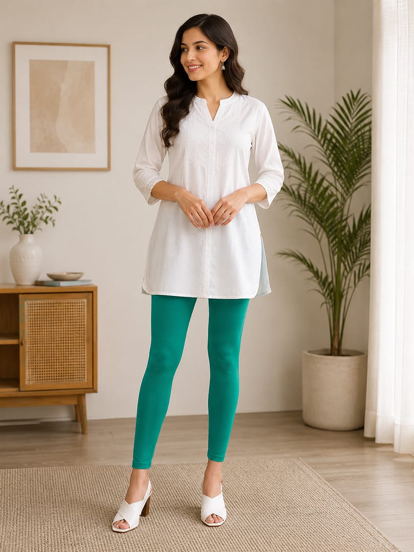 mint-green-collor-ankle-leggings