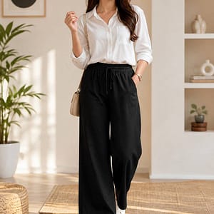 Women's Black Demi Palazzo Pants